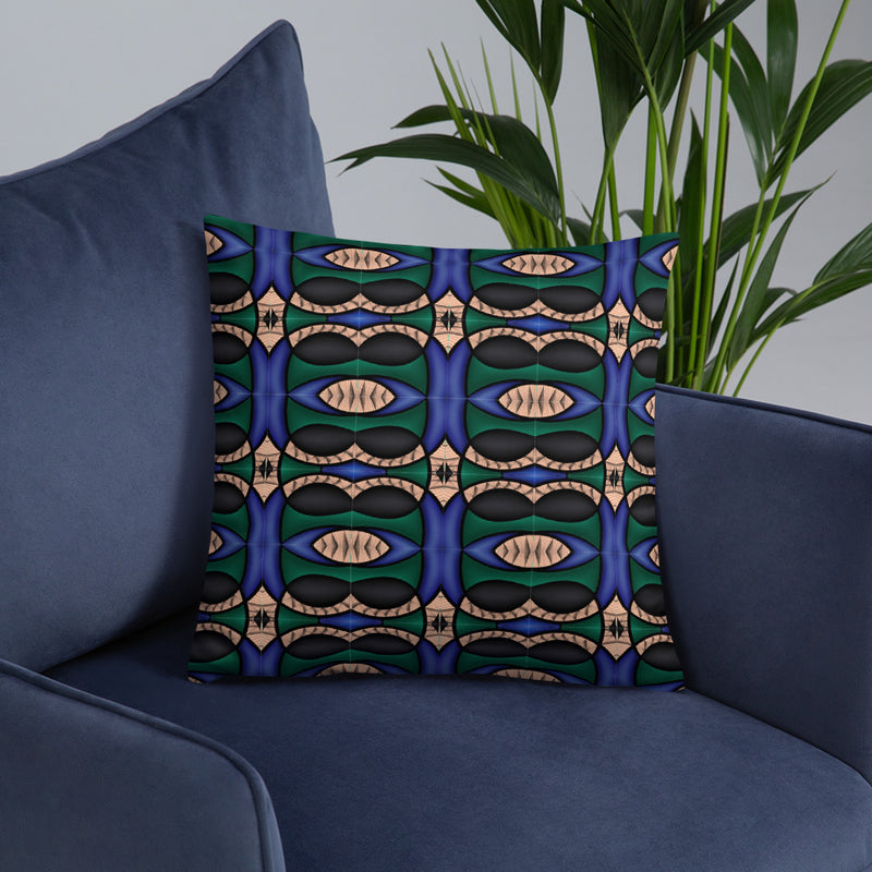 Abstract Blue Premium Pillow