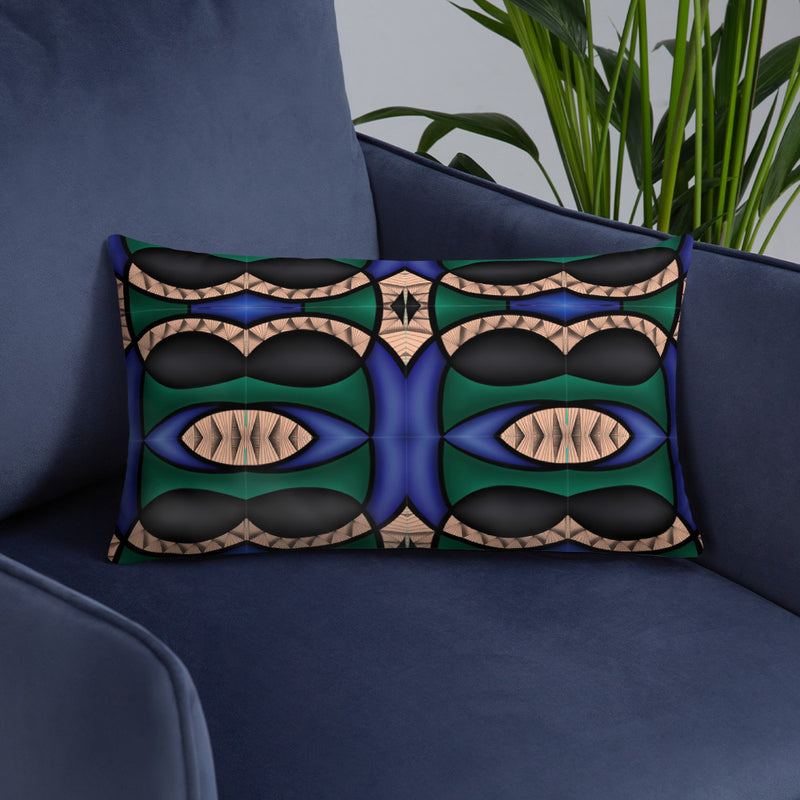 Abstract Blue Premium Pillow