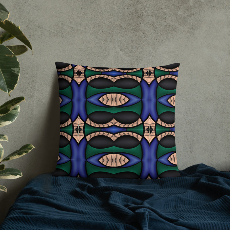 Abstract Blue Premium Pillow