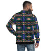 Abstract Blue Unisex Bomber Jacket